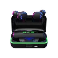 Torima E10 Oyuncu Rgb 5.1 Wireless 1200mAh Powerbank Özellikli Kablosuz Bluetooth Kulaklık E10-MİPODS siyah