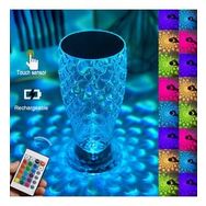 Torima LW-8 Dekoratif Şarjlı Kristal Vazo Elmas Masa Lambası Dokunmatik Romantik Akrilik Led Gece Lambası