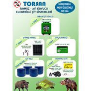 Torsan Eko 2000 Domuz Ayı Kovucu 2000 mt Güneş Panelli Elektrikli Çit Sistemi
