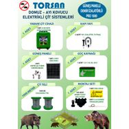 Torsan Pro Plus 1000 Domuz Ayı Kovucu 1000 mt Güneş Panelli Elektrikli Çit Sistemi
