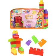 ToruToys 2892 Play Blox Çantalı Parlak Renkler 56 Parça Mega Blok Seti