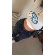 Touz Moda Cosmic Girl Baskılı Beyaz Crop Kadın T-Shirt