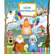 Tox 3 Parça Uçan Hayvanlar Keçe El Kukla Set Eğitici Oyuncak