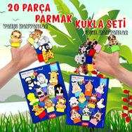 Tox Evcil Hayvanlar ve Vahşi Hayvanlar T772 T781 2 Set 20 Parça Parmak Kukla