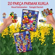 Tox Hacivat Karagöz ve Masal Kahramanları T224 T225 2 Set 20 Parça Parmak Kukla