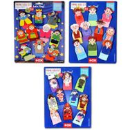 Tox Masal Kahramanları Aile Bireyleri ve Meslekler T225 T752 T762 3 Set 30 Parça Parmak Kukla