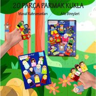 Tox Masal Kahramanları ve Aile Bireyleri T752 T225 2 Set 20 Parça Parmak Kukla