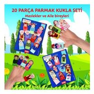 Tox Meslekler ve Aile Üyeleri 20 Parça T752 T762 2 Set 20 Parça Parmak Kukla