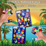 Tox Meyveler ve Uçan Hayvanlar T105 T222 2 Set 20 Parça Parmak Kukla