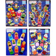 Tox T106 T181 T224 T225 Masal Kahramanları Emojiler Karagöz Hacivat ve Taşıtlar 4 Set 40 Parça Parmak Kukla