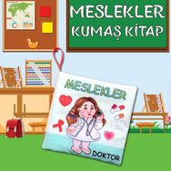 Tox T112 Meslekler Sessiz Kumaş Kitap Bez Kitap Yumuşak Ve Hışırtılı Eğitici Oyuncak