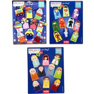 Tox T181 T751 T761 Taşıtlar Aile Bireyleri ve Meslekler 3 Set 30 Parça Parmak Kukla