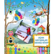 Tox Uçan Hayvanlar Kumaş Sessiz Kitap Bez Kitap Yumuşak Ve Hışırtılı Eğitici Oyuncak