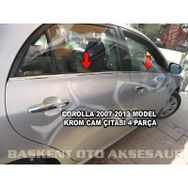 Toyota Corolla 2007-2013 Paslanmaz Çelik 4 Parça Krom Cam Çıtası