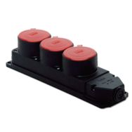 TP ELECTRİC 8693151304091 3X25A KAUÇUK 3 lü Grup Priz