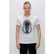 Trabzonspor Şampiyonluk Kupa Baskılı Beyaz T-Shirt
