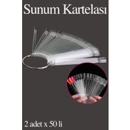 Transformacion 718553 Şeffaf 100'lü Protez Tırnak Sunum Kartelası