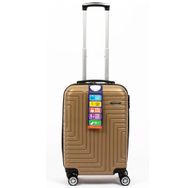Travel POLO A1004 Abs 3'lü Valiz Seti (Orta+Büyük+Makyaj) Gold