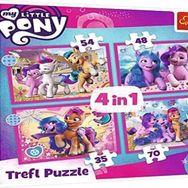 Trefl 34375 Colorful Ponies 4in1 Puzzle