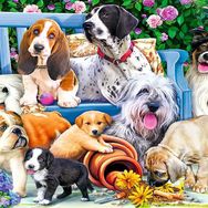 Trefl Dog In The Garden 1000 Parça Puzzle