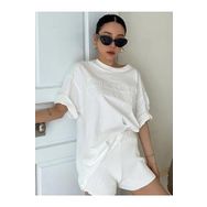 Trendseninle Appreciation Baskılı Beyaz Oversize Kadın T-shirt