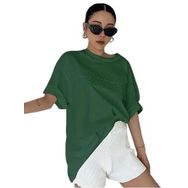Trendseninle Appreciation Baskılı Nefti Yeşil Oversize Kadın T-shirt