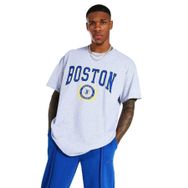 Trendseninle Athltic Baskılı Gri Oversize Erkek T-shirt