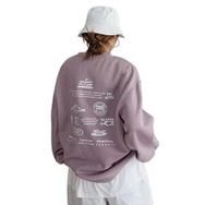 Trendseninle Bright Future Baskılı Leylak Moru Bisiklet Yaka Kadın Sweatshirt