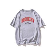 Trendseninle Brooklyn Açık Gri Oversize Erkek T-shirt