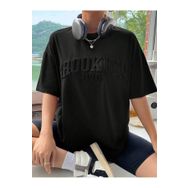 Trendseninle Brooklyn Nyc Baskılı Siyah Oversize Kadın T-shirt