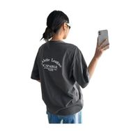 Trendseninle Capable Baskılı Füme Oversize Kadın T-shirt