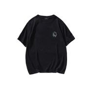 Trendseninle Chill Baskılı Oversize Siyah Oversize Erkek T-shirt