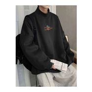 Trendseninle Day By Day Baskılı Siyah Boğaz Detay Kadın Sweatshirt