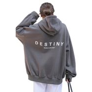 Trendseninle Destıny Tasarım Baskılı Füme Gri Kadın Sweatshirt