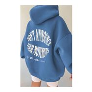 Trendseninle Dont İndigo Mavi Hoodie Kadın Sweatshirt