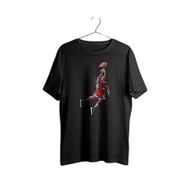 Trendseninle Fly Baskılı Siyah Oversize Erkek T-shirt