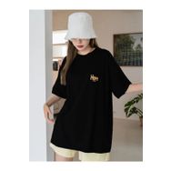 Trendseninle Logo Baskılı Hope Siyah Kadın T-shirt