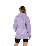 Trendseninle Mad For Nothing Baskılı Lila Oversize Kapüşonlu Kadın Sweatshirt