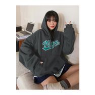 Trendseninle Nice Baskılı Füme Oversize Kadın Sweatshirt