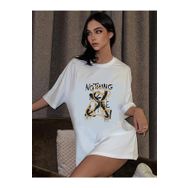 Trendseninle Nothing Else Açık Beyaz Oversize Kadın T-shirt