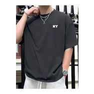 Trendseninle NY Baskılı Füme Oversize Erkek T-shirt