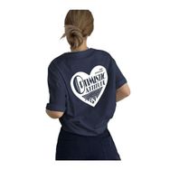 Trendseninle Optimistic Baskı Lacivert Oversize Kadın T-shirt
