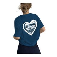 Trendseninle Optimistic Baskı Petrol Mavisi Oversize Kadın T-shirt