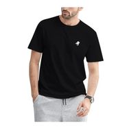 Trendseninle Running Horse Baskılı Siyah Oversize Erkek T-shirt
