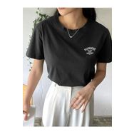 Trendseninle Sunshine Baskılı Siyah1 Oversize Kadın T-shirt