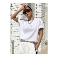 Trendseninle The Future Baskılı Beyaz Oversize Kadın T-shirt