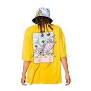 Trendseninle Today Was Baskılı Sarı Oversize Kadın T-shirt