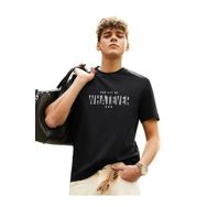 Trendseninle Whatever Baskılı Siyah Oversize Erkek T-shirt