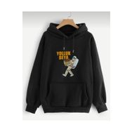 Trendseninle Yolluk Beyaz Siyah-Gri Baskılı Kadın Sweatshirt
