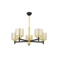 Trendylight G-03-5SG Siyah Gold Gözen 5'li Sarkıt Avize